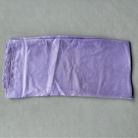 100% Silk Scarf ~ Light Purple  ~ Beautiful Shimmer! ~ Brand New! - Picture 5 of 7
